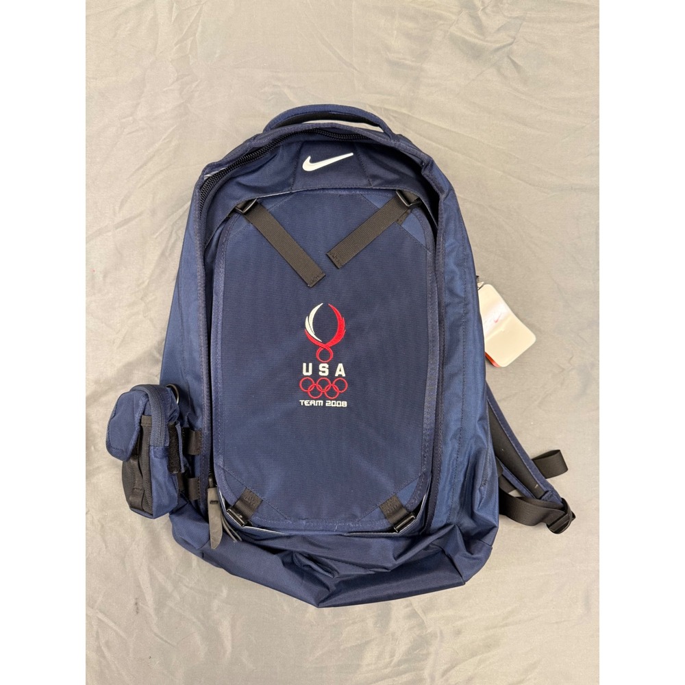 Nike Team USA 2008 Beijing Olympic Connection Backpack Navy Blue PBA798 418 NWT